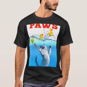 Pfoten Katze und gelbe Gummiente Süßes Kätzchen K T-Shirt