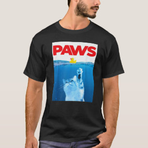 Pfoten Katze und gelbe Gummiente Süßes Kätzchen  K T-Shirt