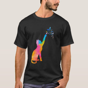 Pfoten Katze und Schmetterling Top Aquarell Katze