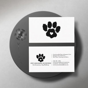 Pfoten-Minimalist-Pet-Branding Visitenkarte