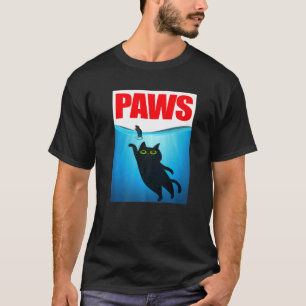 Pfoten Schwarze Katze und Maus Top, Süße Lustige K T-Shirt