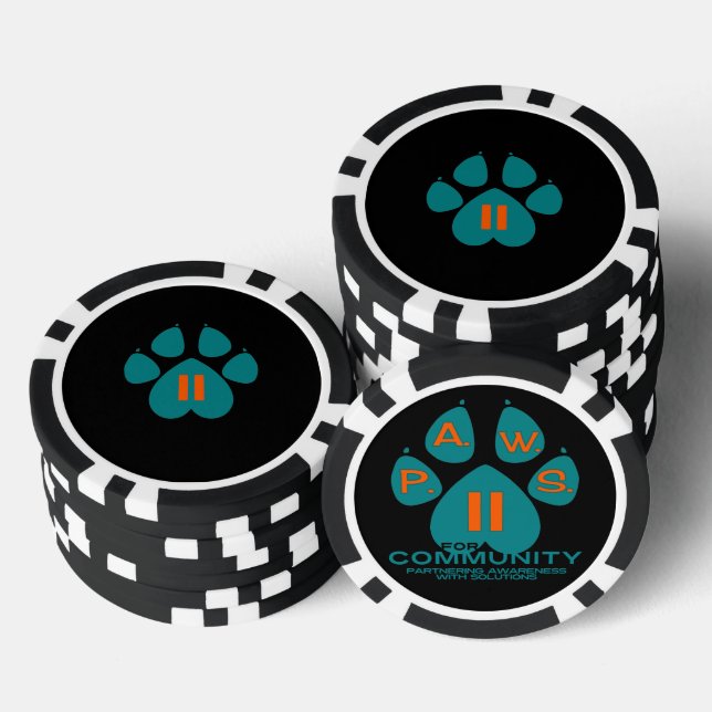PFOTEN SPIELKARTEN POKERCHIPS (Stapel)