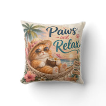 Pfoten und Entspannung Strandkatze