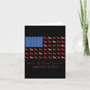 Pfoten und Es für immer Chihuahua USA-Flagge 4. Ju Karte