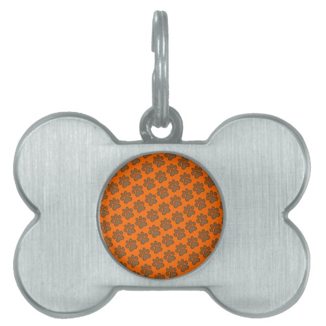 Pfotenabdruck Lebhaft orange Tiermarke (Vorderseite)