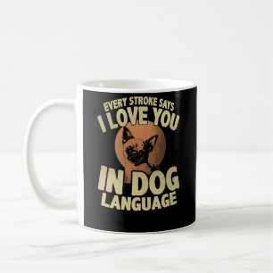 Pfotenabdruck-Liebe-Hund-Zitat-Kunst für Tierbesit Kaffeetasse