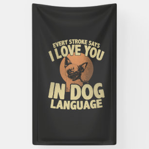 Pfotenabdruck-Liebe-Hunde-Zitat-Kunst für Haustier Banner