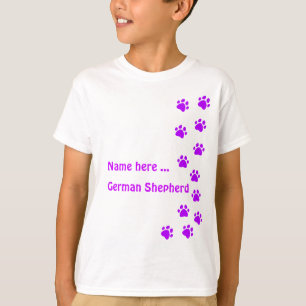 Pfotenabdruck lila - füge deinen eigenen Namen ode T-Shirt