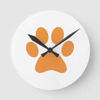 Pfotenabdruck runde wanduhr