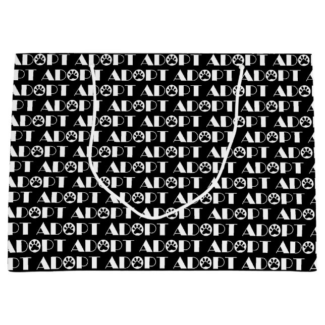 Pfotenhund adoptiert große geschenktüte (Vorderseite)