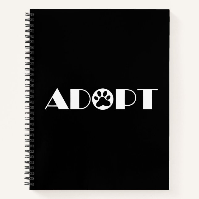 Pfotenhund adoptiert notizbuch (Vorderseite)