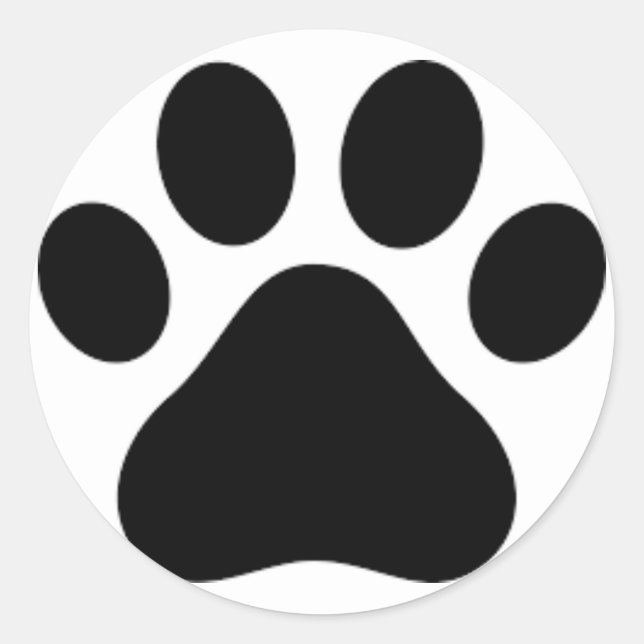 Pfotenkleber Runder Aufkleber (Vorderseite)