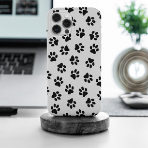 Pfotenmuster, Hundepfoten, schwarze Pfoten iPhone 15 Pro Max Hülle