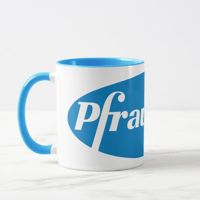 Pfraudster - Parody (Classic) für das Pfizer-Logo  Tasse (Links)