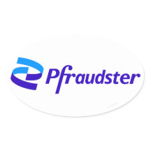 Pfraudster - Parody-Sticker für das Pfizer-Logo