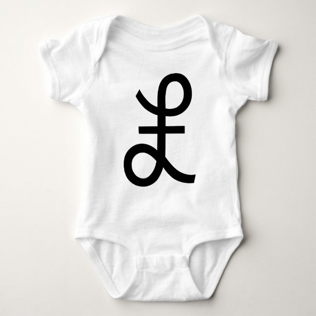 Pfund-Zeichen Baby Strampler (Vorderseite)