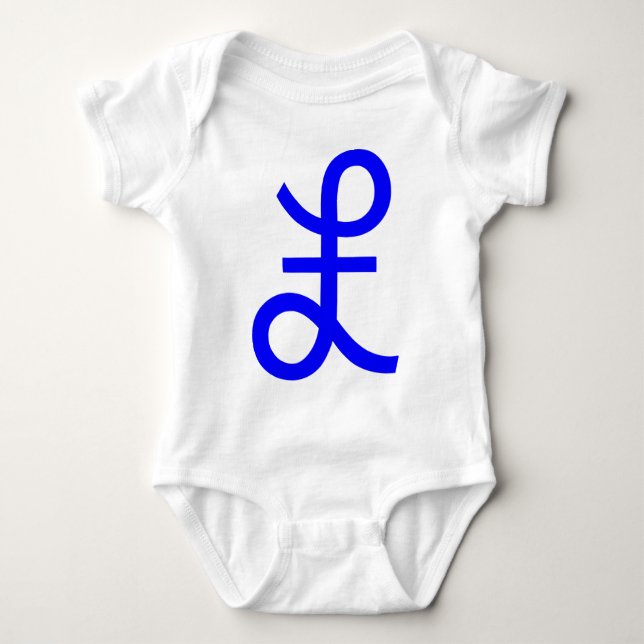 Pfund-Zeichen Baby Strampler (Vorderseite)