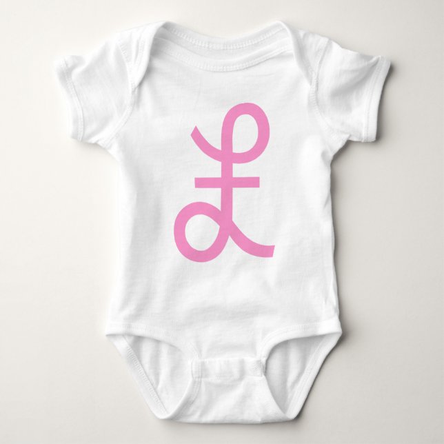 Pfund-Zeichen Baby Strampler (Vorderseite)