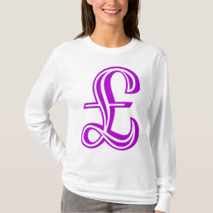 Pfund-Zeichen - Lila T-Shirt