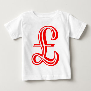 Pfund-Zeichen - Rot Baby T-shirt