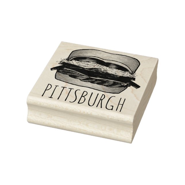 PGH Pittsburgh Pennsylvania Sandwich Feinschmecker Gummistempel (Stempel)