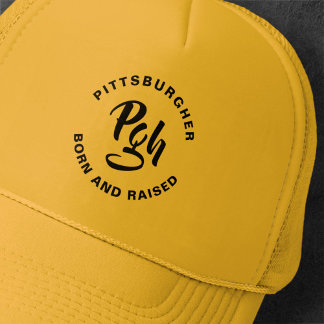 Pgh Steel City Burgh Geboren Vintage Trucker Hut Truckerkappe