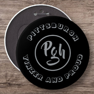 Pgh Yinzer Sammlerstück Vintage-Kleidung Stee Meta Button
