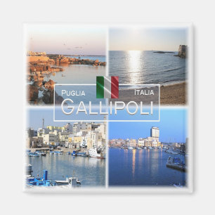 PGL017 GALLIPOLI, SALENTO, Apulien, Kühlschrank Magnet