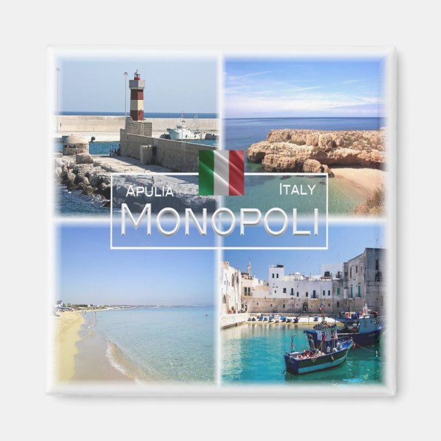 PGL020 MONOPOLI - Apulien - Italien - Kühlschrank Magnet (Vorne)