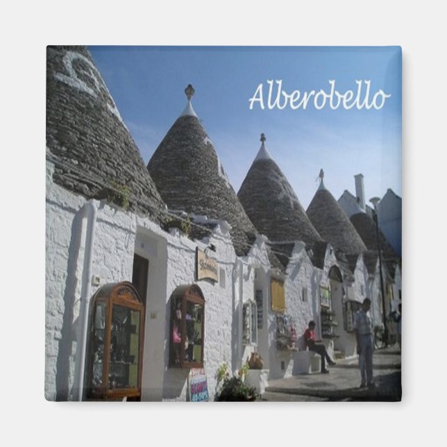 PGL042 ALBEROBELLO, I TRULLI, Apulien, Kühlschrank Magnet (Vorne)
