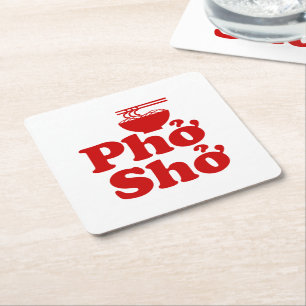 Phở Shở Rechteckiger Pappuntersetzer