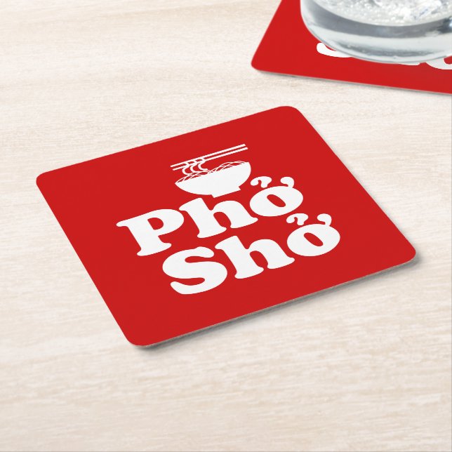 Phở Shở Rechteckiger Pappuntersetzer (angewinkelt)