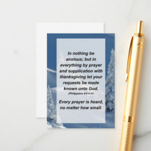 Ph. 4:6 In nichts ist ängstlich, sondern in allem Begleitkarte