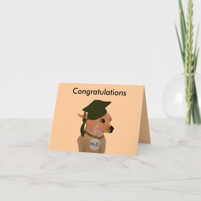 Ph.D. Abschluss-Karte Karte (Vorderseite)