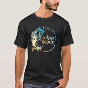 Ph Herren-Wochenende-Haken Retro-Barsch-Fisch-Ange T-Shirt