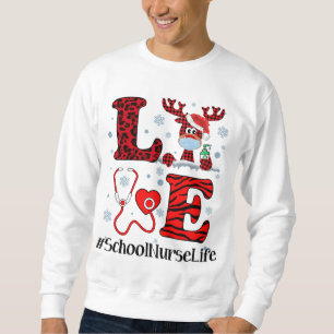 Ph Liebe Rentier School Krankenschwester Weihnacht Sweatshirt