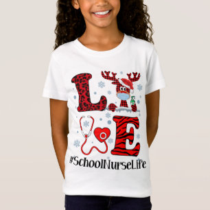 Ph Liebe Rentier School Krankenschwester Weihnacht T-Shirt
