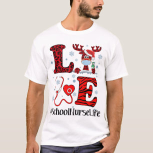 Ph Liebe Rentier School Krankenschwester Weihnacht T-Shirt