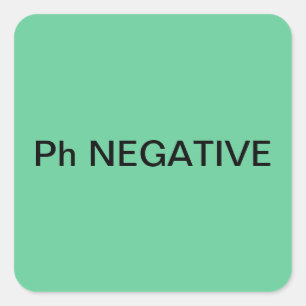 Ph Negative Medical Chart Labels Quadratischer Aufkleber