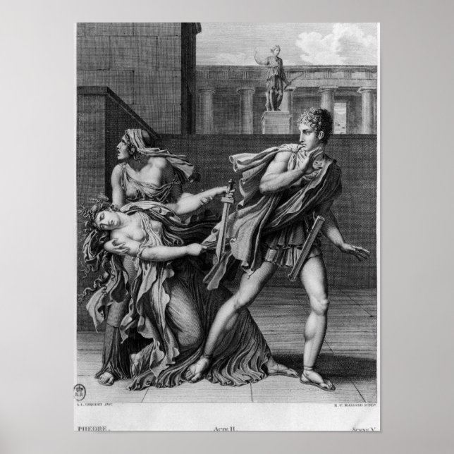 Phaedra, Oenone und Hippolytus Poster (Vorne)
