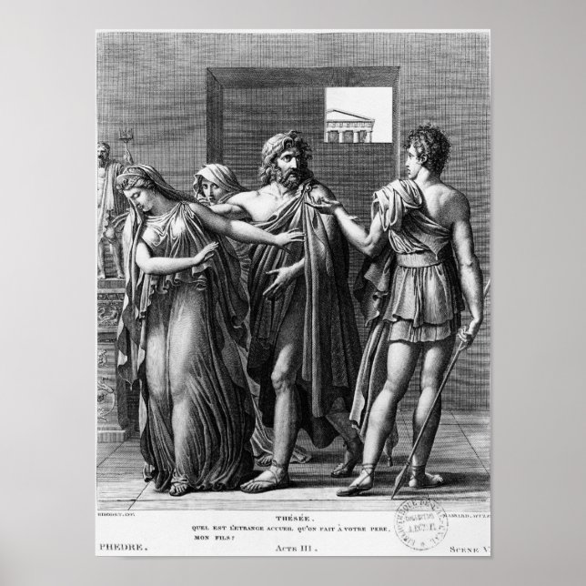 Phaedra, Theseus und Hippolytus Poster (Vorne)