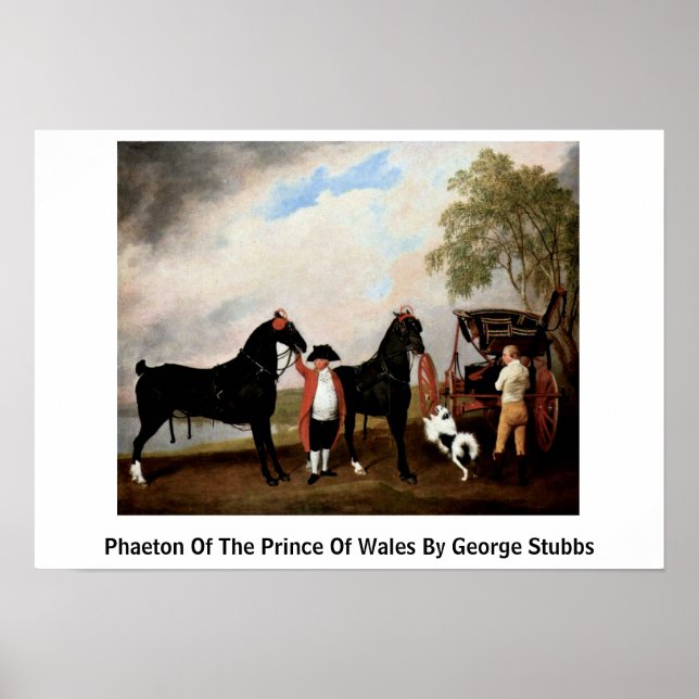 Phaeton des Prinzen von Wales von George Stubbs Poster (Vorne)