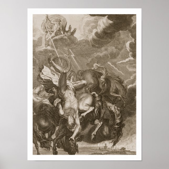 Phaeton Struck Down by Jupiter's Thunderbolt, 1731 Poster (Vorne)