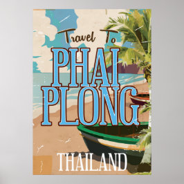 Phai Plong thailand Vintage Reise Poster Kunst.