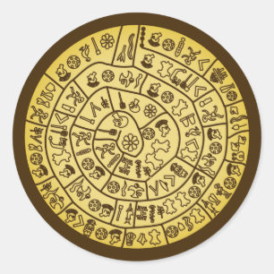 Phaistos Disk von Minoan Kreta Runder Aufkleber