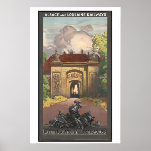 Phalsbourg Tor zu Frankreich Vintage Reiseposter Poster
