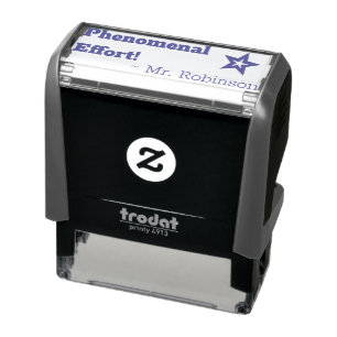 "Phänomenale Anstrengungen!" + Tutor-Name Rubber-B Permastempel