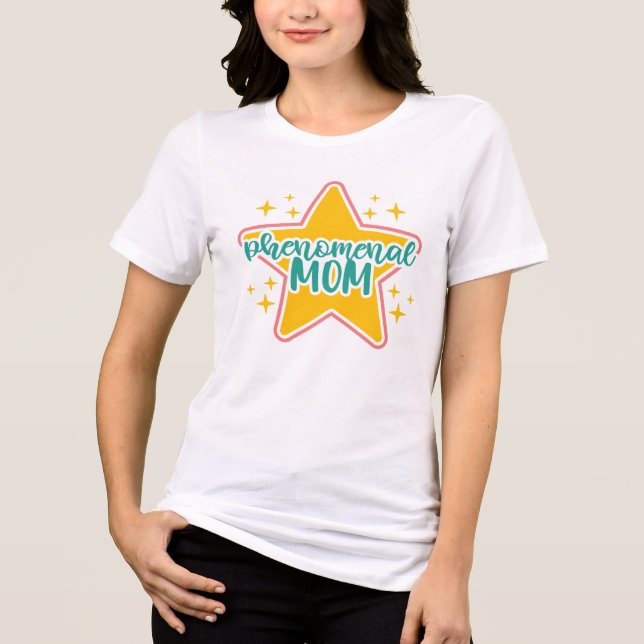 Phänomenale Mama - Ein Stern, der strahlt! Tri-Blend Shirt (Vorderseite)