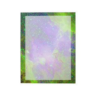 Phantasie-Galaxie-Nebel-Weltraumbild, Notizblock