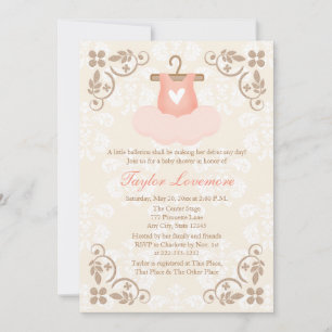 PHANTASIEVOLLE BALLERINA-TUTU-BABYSHOWER-EINLADUNG EINLADUNG